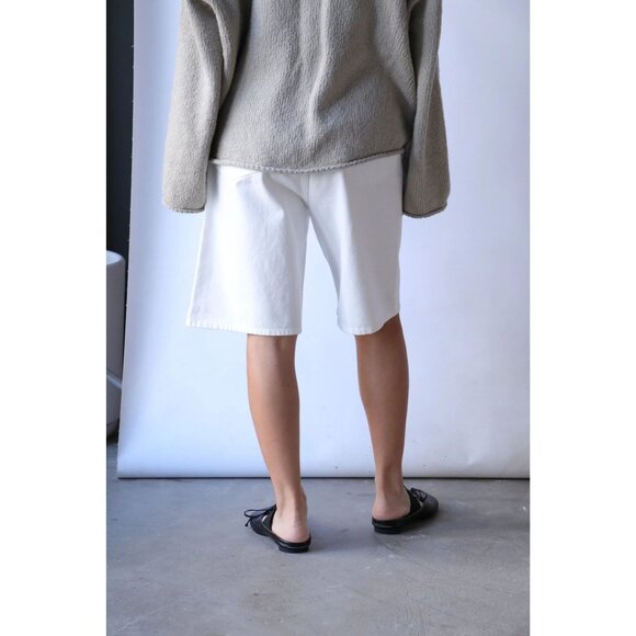 Loulou Studio Isu Shorts in Ivory 25 New Womens Bermuda Long Knee - Picture 13 of 15